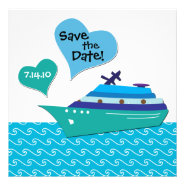 Cruiseship Save the Wedding Date Card Personalized Invitation