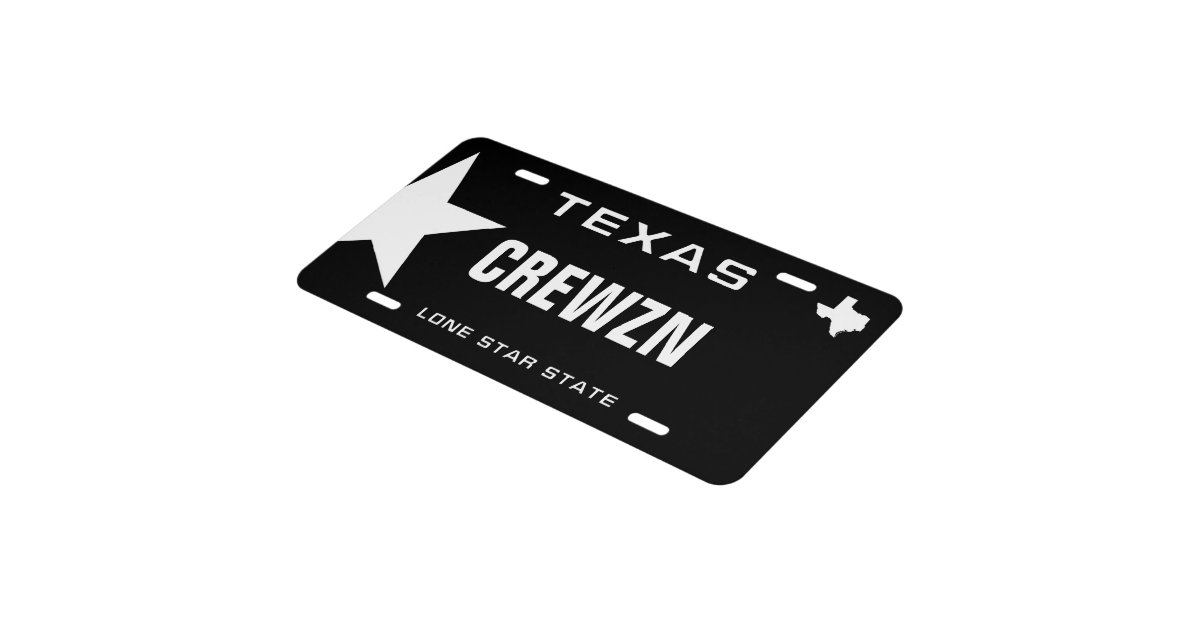 cruising-black-texas-license-plate-zazzle