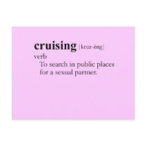 CRUISING (definition) postcards by gay_pride CRUISING (definition) postcards