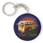 Cruising the coast keychain