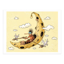 cruising the moon fantasy postcard postcards