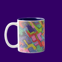 Crumbling City, Abstract Art Mug