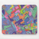 "Crumbling City" Abstract Mousepad