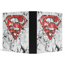 Crumpled Comic Superman Logo 3 Ring Binders