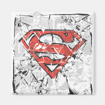 Crumpled Comic Superman Logo Refrigerator Magnet