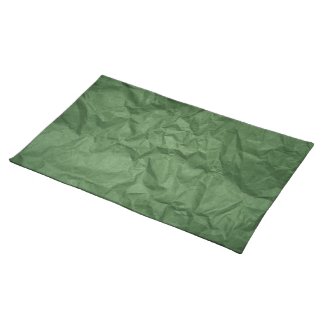 Crumpled Green Paper Texture Placemat