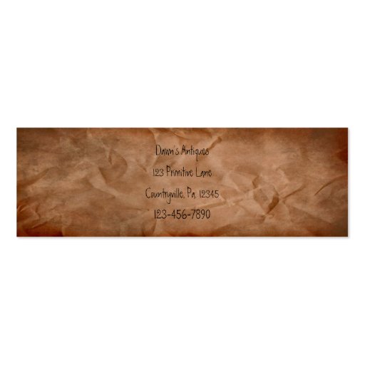 Crumpled Paper Hang Tag Business Card Templates (back side)