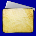 CRUMPLED PAPER YELLOWED CREAM DIGITAL TEMPLATE TEX laptop sleeves