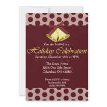 Crumpled Red Holiday Celebration Invitation