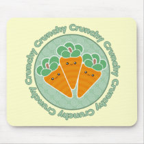 Crunchy Carrots Kawaii Mousepad