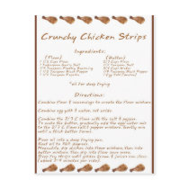 Crunchy Chicken Strips postcards