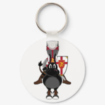 Crusader Knight & Horse Keychain by markmurphycreative Crusader Knight & Horse Keychain