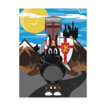 Crusader Knight in Helmet Postcard by markmurphycreative Crusader Knight in Helmet Postcard