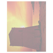 Crusader watch tower in sunset, Ghain Tuffieha Bay Letterhead Template