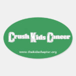 "Crush Kids Cancer" Green Sticker stickers