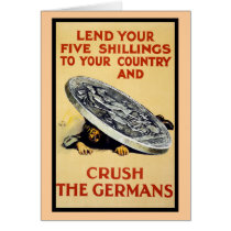Crush The Germans Greeting Card
