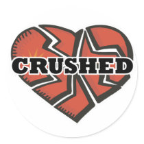 crushed heart stickers