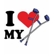 Crutch Love Ladies T t-shirts by hobble Crutch Love Ladies T t-shirts