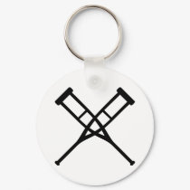 crutches crossed keychains by Tomaniac crutches crossed keychains
