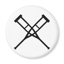 crutches crossed magnets by Tomaniac crutches crossed magnets