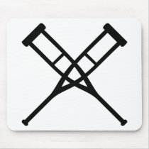 crutches crossed mouse pads