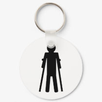 crutches man keychains by Tomaniac crutches man keychains