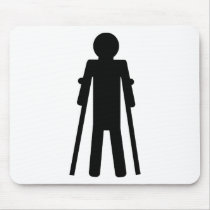 crutches man mouse mats