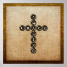 Cruz asombrosa Wordart de la tolerancia Posters