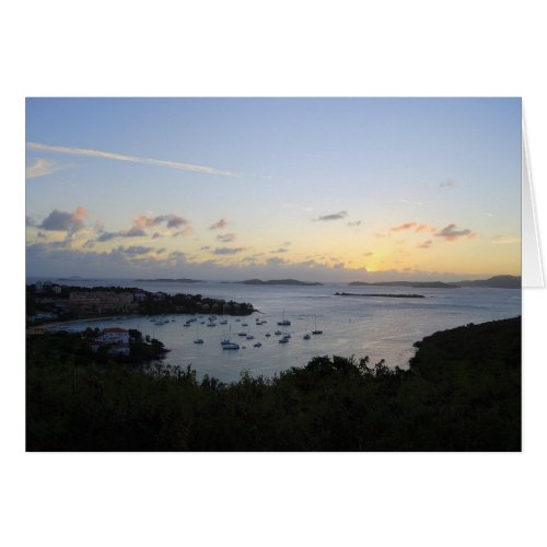 Cruz Bay Sunset, St. John, U.S.V.I. card