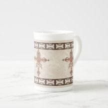 Cruz del hierro labrado taza de porcelana