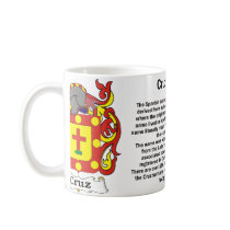 Cruz Family Crest on a mug by NemethArt Cruz Family Crest on a mug