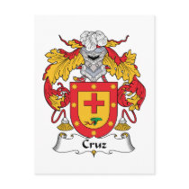 Cruz Family Crest postcards by coatsofarms Cruz Family Crest postcards