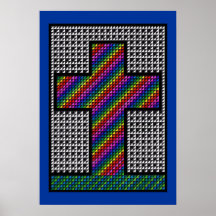 Cruz geométrica posters
