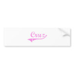 Cruz Last Name Classic Style Bumper Stickers