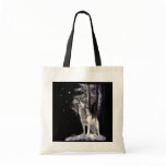 Cry lone Wolf Tote Bags