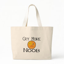 Cry More Noob Canvas Bags