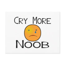 Cry More Noob Post Cards