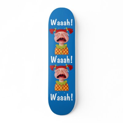 Cryin Girl Skateboard by AmyVangsgard