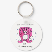 Crying Bunny Keychain
