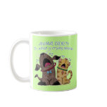 Crying dog and cat crying shame coffee mug