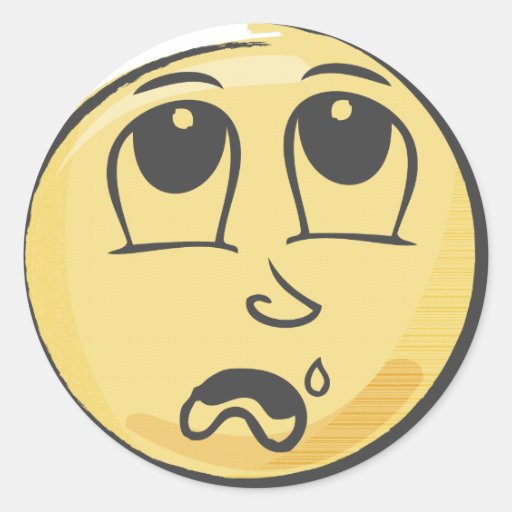 Crying Emoji Classic Round Sticker | Zazzle