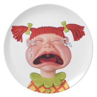 Crying Girl Plate