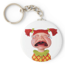 Crying GirlW Key Chains