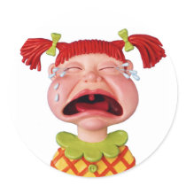 Crying GirlW Sticker