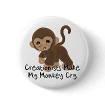 Crying Monkey buttons by godless_heathen Crying Monkey buttons