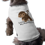 Crying Monkey Dog Tee Shirt