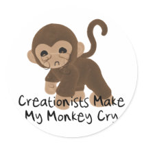 Crying Monkey stickers by godless_heathen Crying Monkey stickers