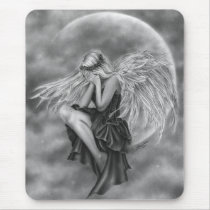 Crying Moon Angel Mousepad mousepads