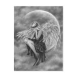 Crying Moon Angel Postcard