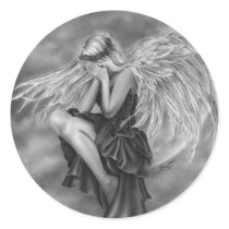 Crying Moon Angel Sticker stickers